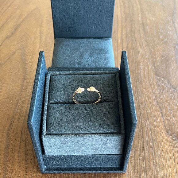 DAVID YURMAN 18K ROSE GOLD & DIAMOND RENAISSANCE BAND RING - Picture 9 of 16